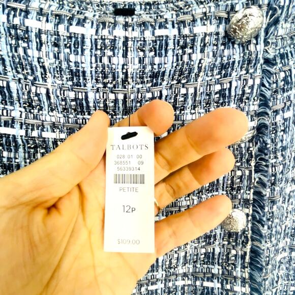 Talbots Americana Tweed A Line Skirt Size 12P NWT $109 - Picture 5 of 7